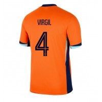 Netherlands Virgil van Dijk #4 Replica Home Shirt Euro 2024 Short Sleeve